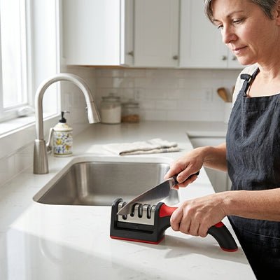 Aiguiseur couteau | 3 étapes professionnel - Cuisineetplus