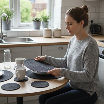 Set de table rond | Elegance - Cuisineetplus
