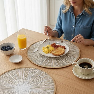 Set de table rond | Élégant - Cuisineetplus