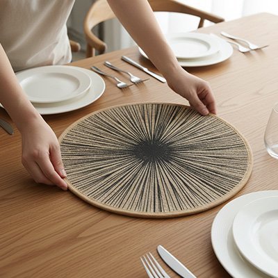 Set de table rond | Élégant - Cuisineetplus