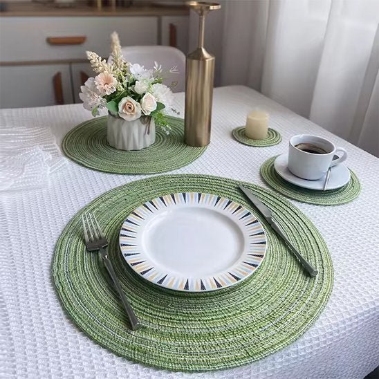 Set de table rond | Élégant Lavable - Cuisineetplus