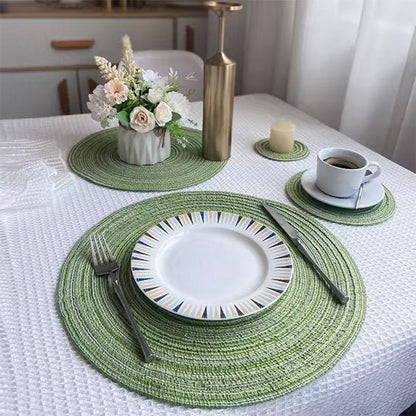 Set de table rond | Élégant Lavable - Cuisineetplus