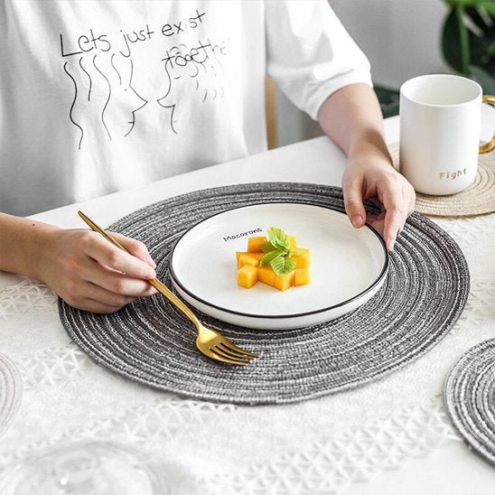 Set de table rond | Élégant Lavable - Cuisineetplus